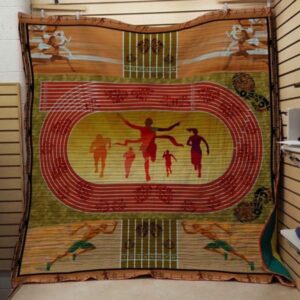 Screw Calm And Running Running Quilt Blanket  Quilt